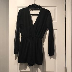 BOOHOO BLACK ROMPER